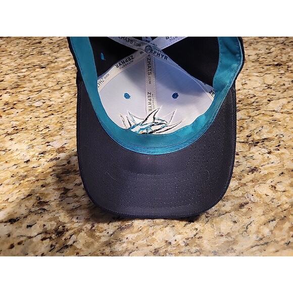 San Jose Sharks NHL Hat Cap Black Hockey Mens Fitted Size 7 1/4 Zephyr - Picture 7 of 8